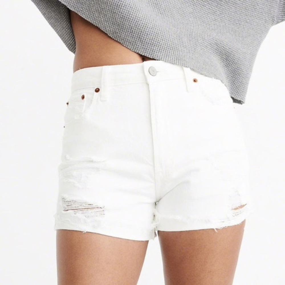 Abercrombie & Fitch Annie High Rise Jean Shorts